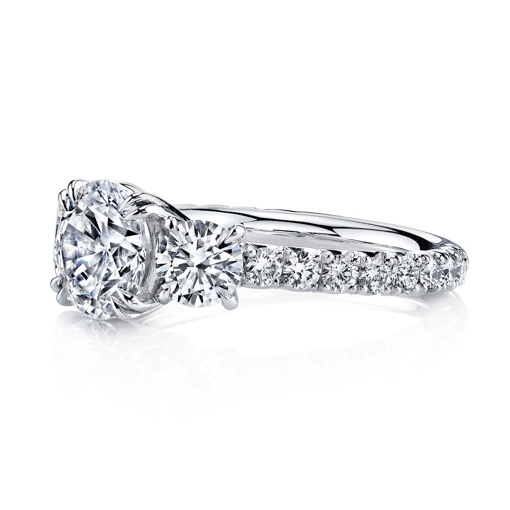 Classic Round Diamond Three Stone Ring