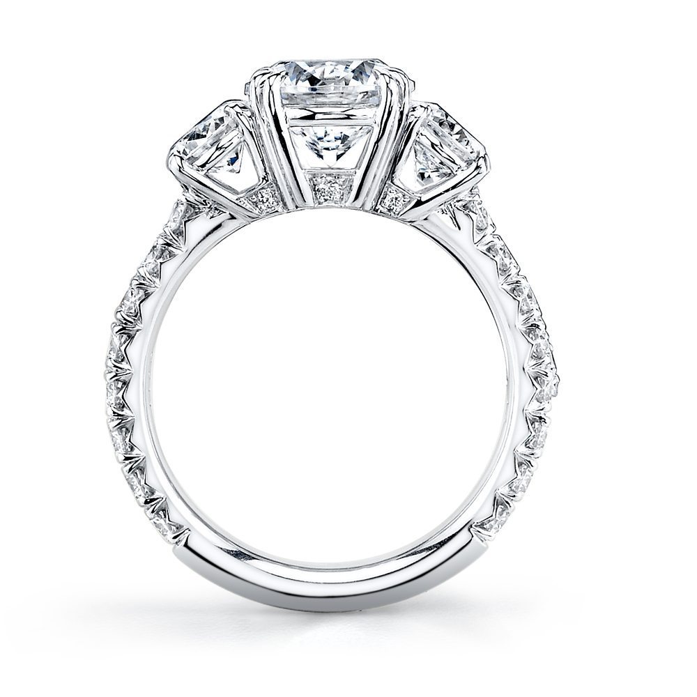 Classic Round Diamond Three Stone Ring