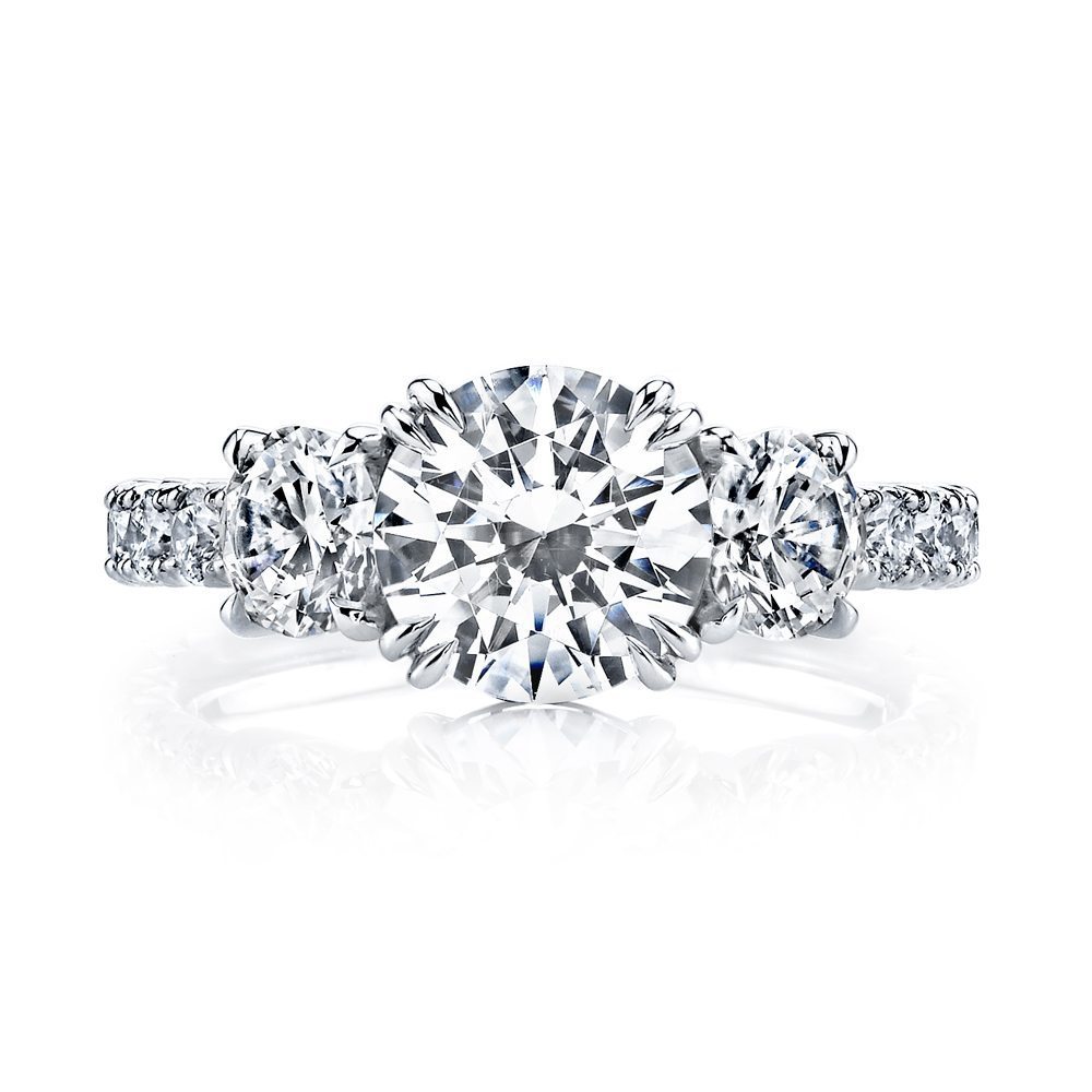 Classic Round Diamond Three Stone Ring