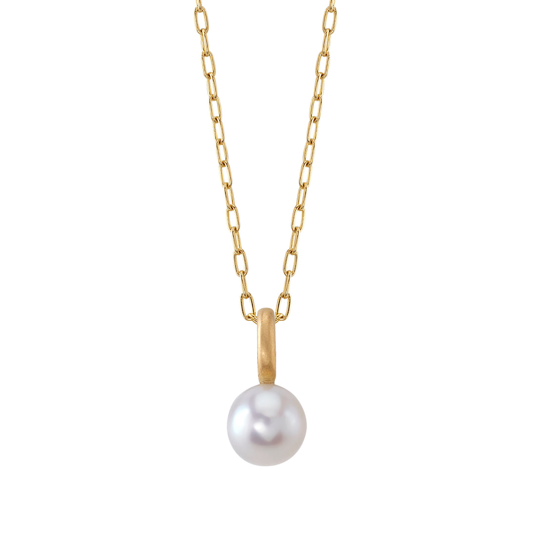 5.25mm Round Pearl Charm Pendant