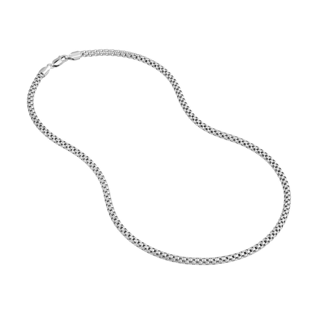 Sterling Silver 4mm Chain Necklace with Lobster Clasp