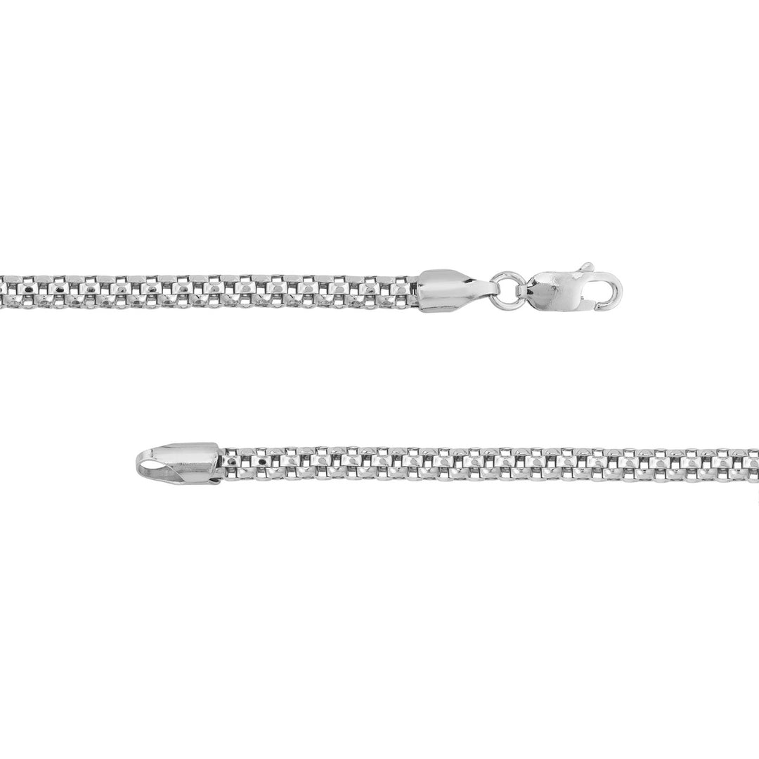 Sterling Silver 4mm Chain Necklace with Lobster Clasp