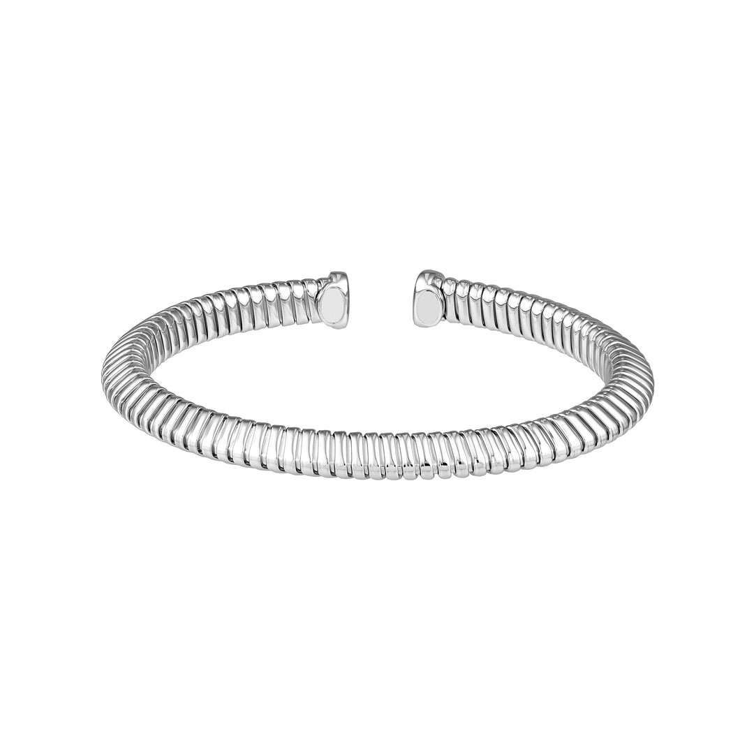 6mm Sterling Silver Tubogas Open Cuff Bracelet