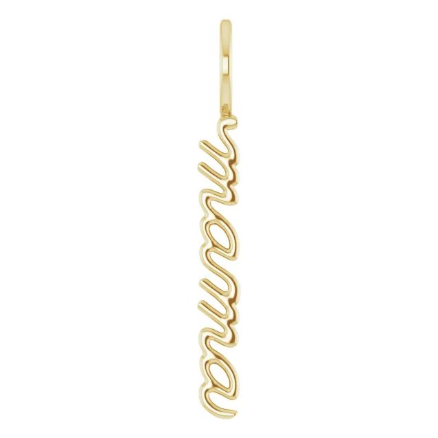 14K Gold Vertical Mama Charm