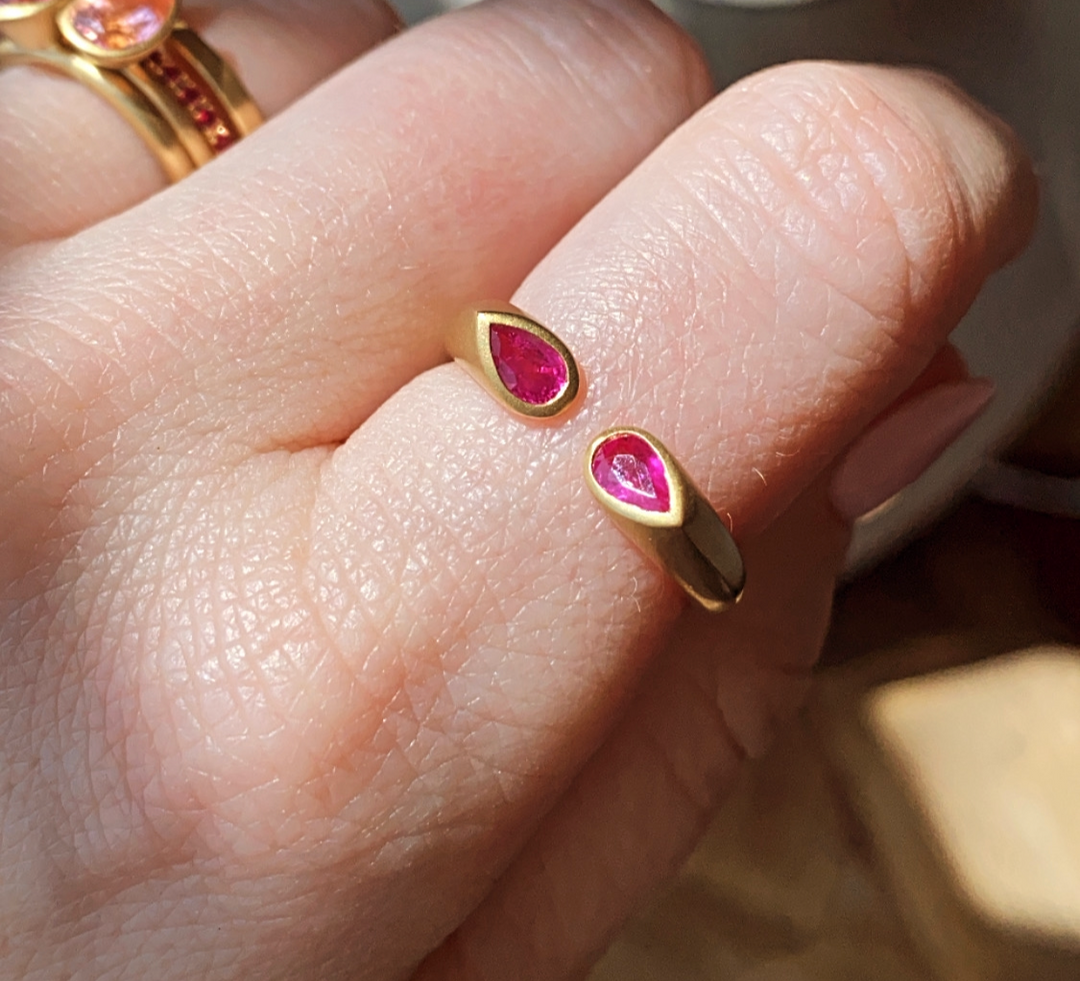 Huggie Ruby Ring