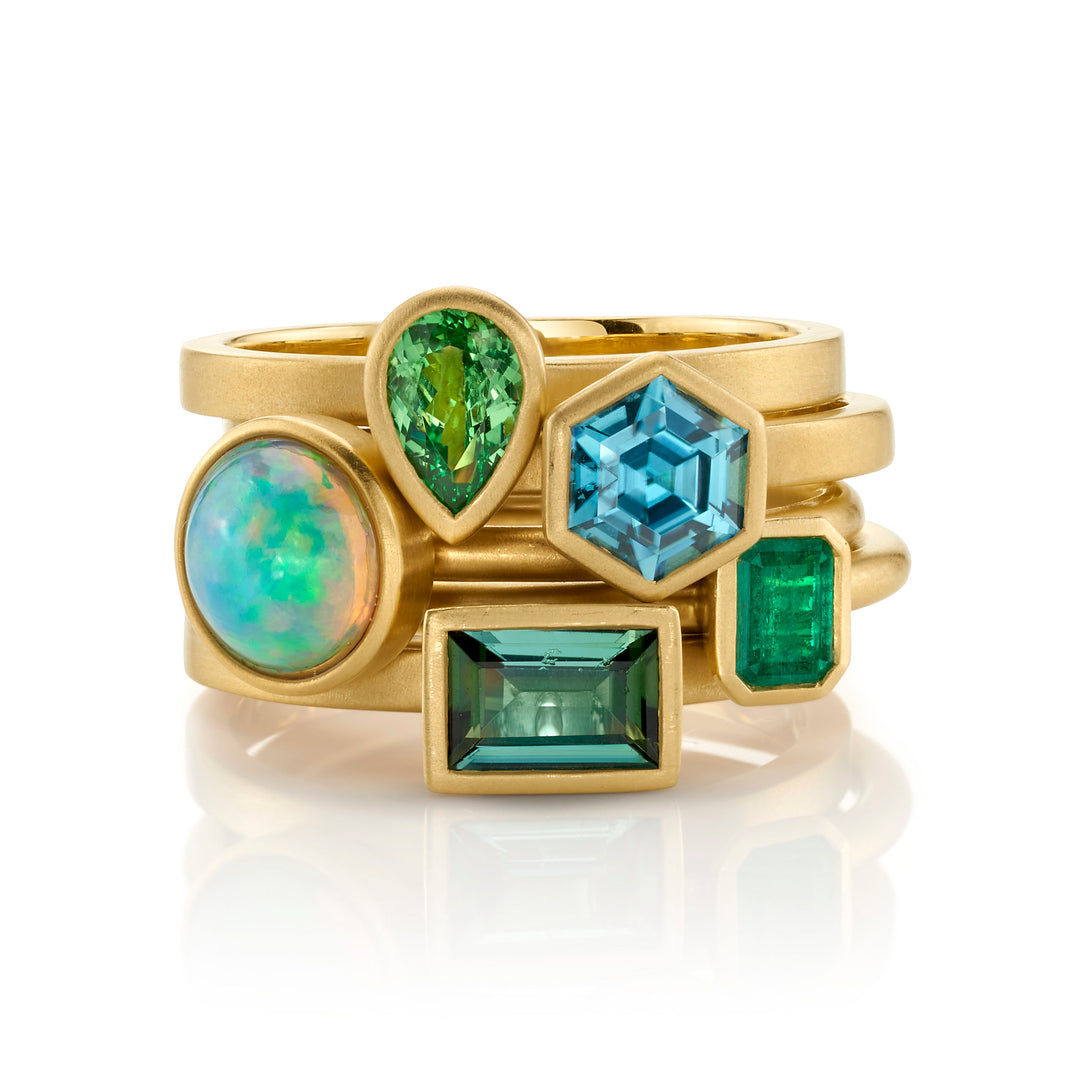 Nicole Mera Green Gemstone Stackables