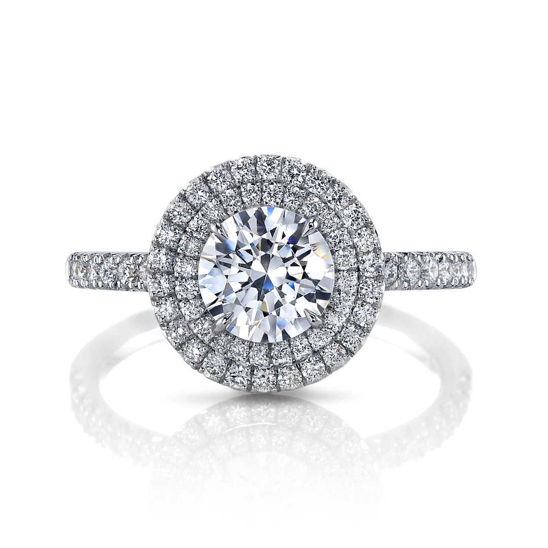 Classic Double Halo Diamond Ring