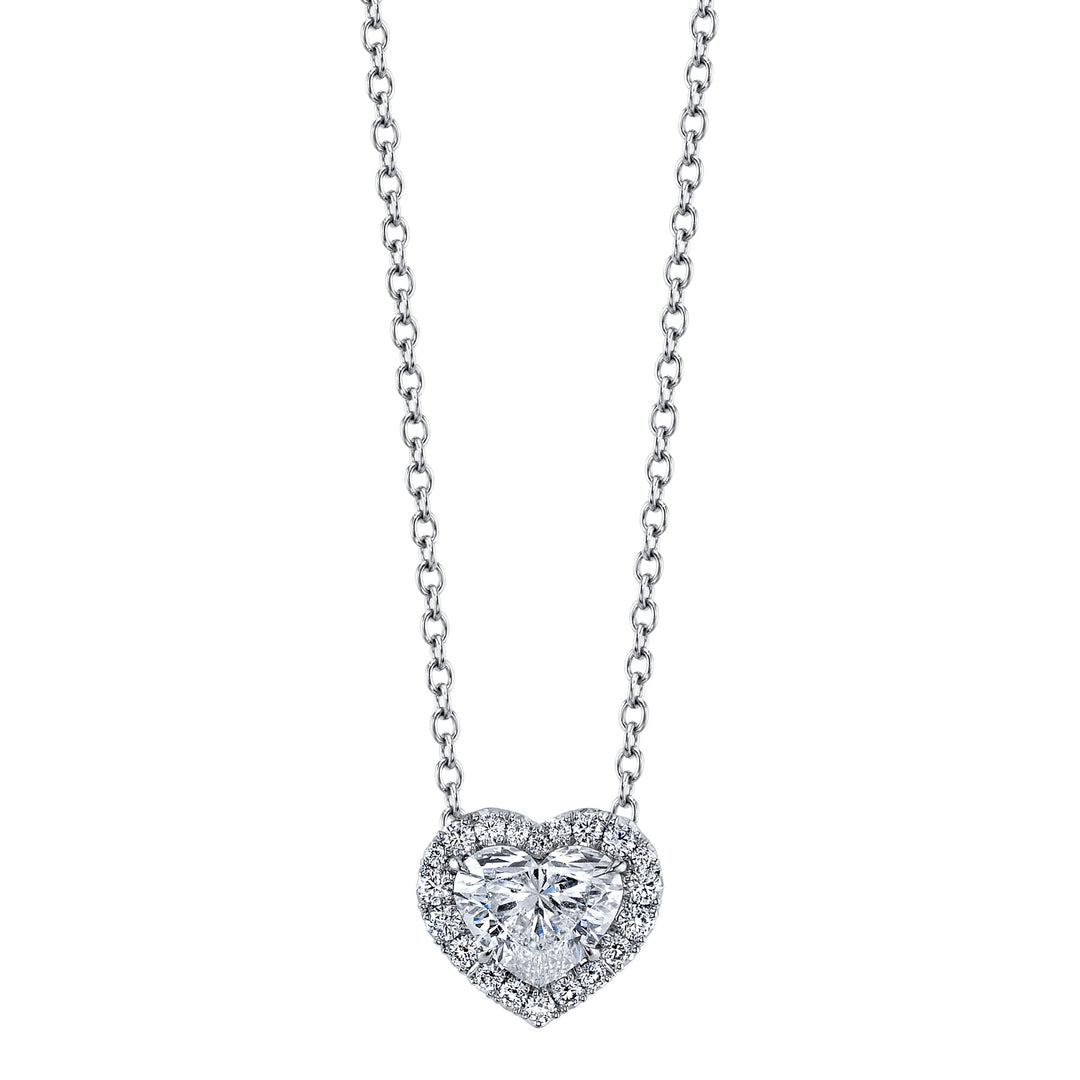 1.01ct Heart Shaped Diamond Slider Pendant