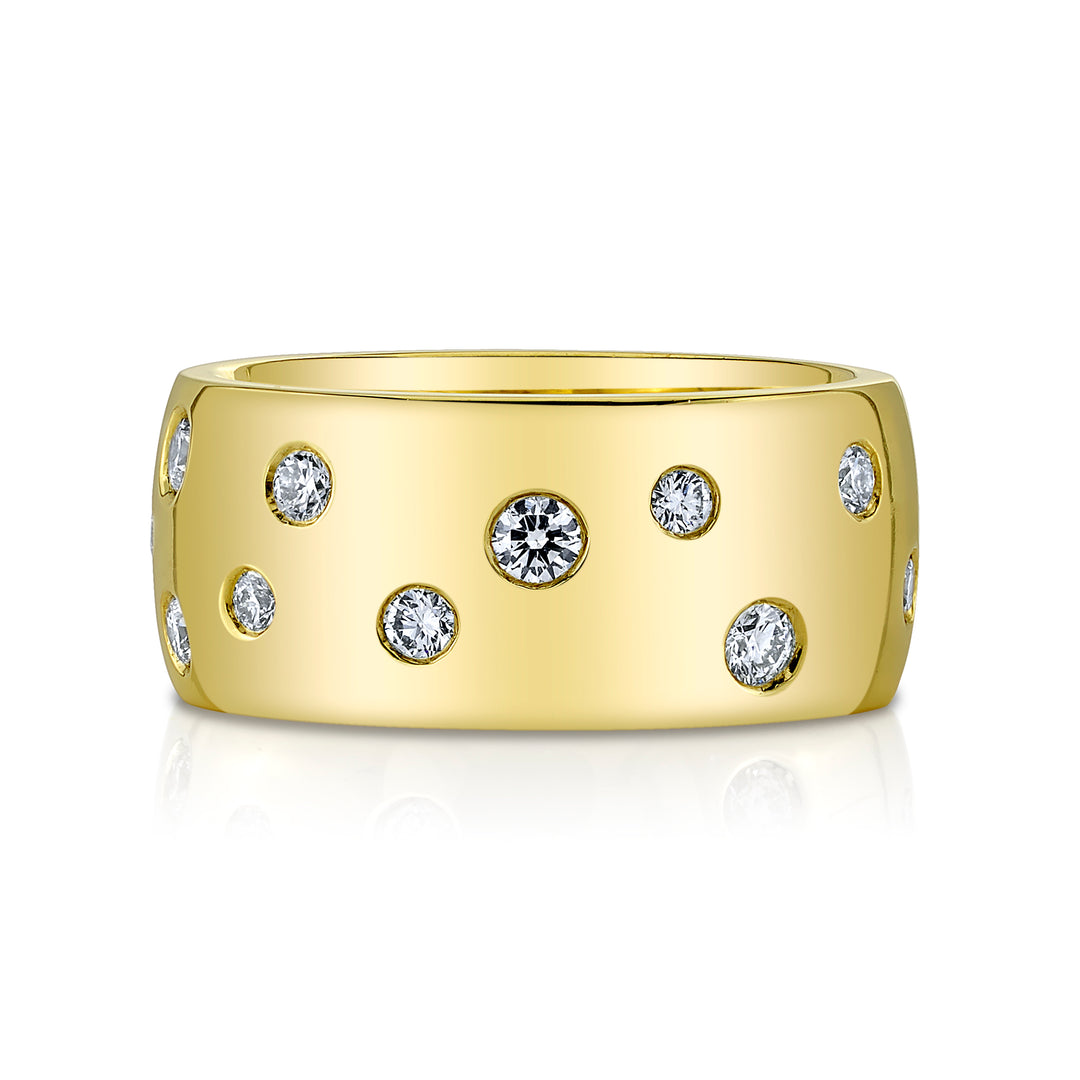 Diamond "Speckled" Diamond & Gold Band