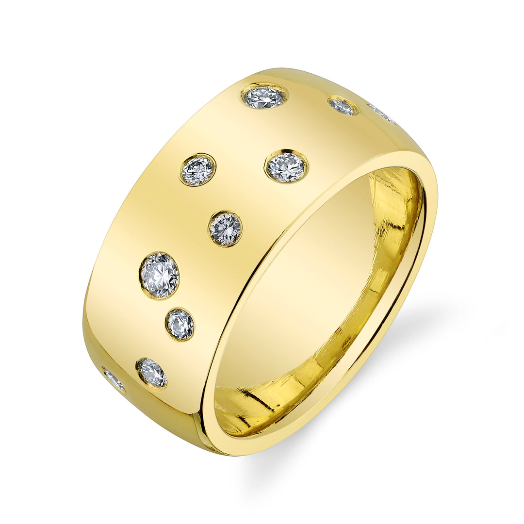 Diamond "Speckled" Diamond & Gold Band