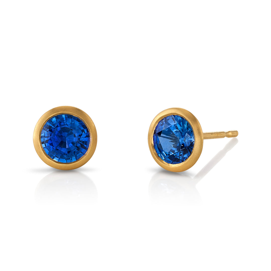 1.79ct Round Sapphire Stud Earrings