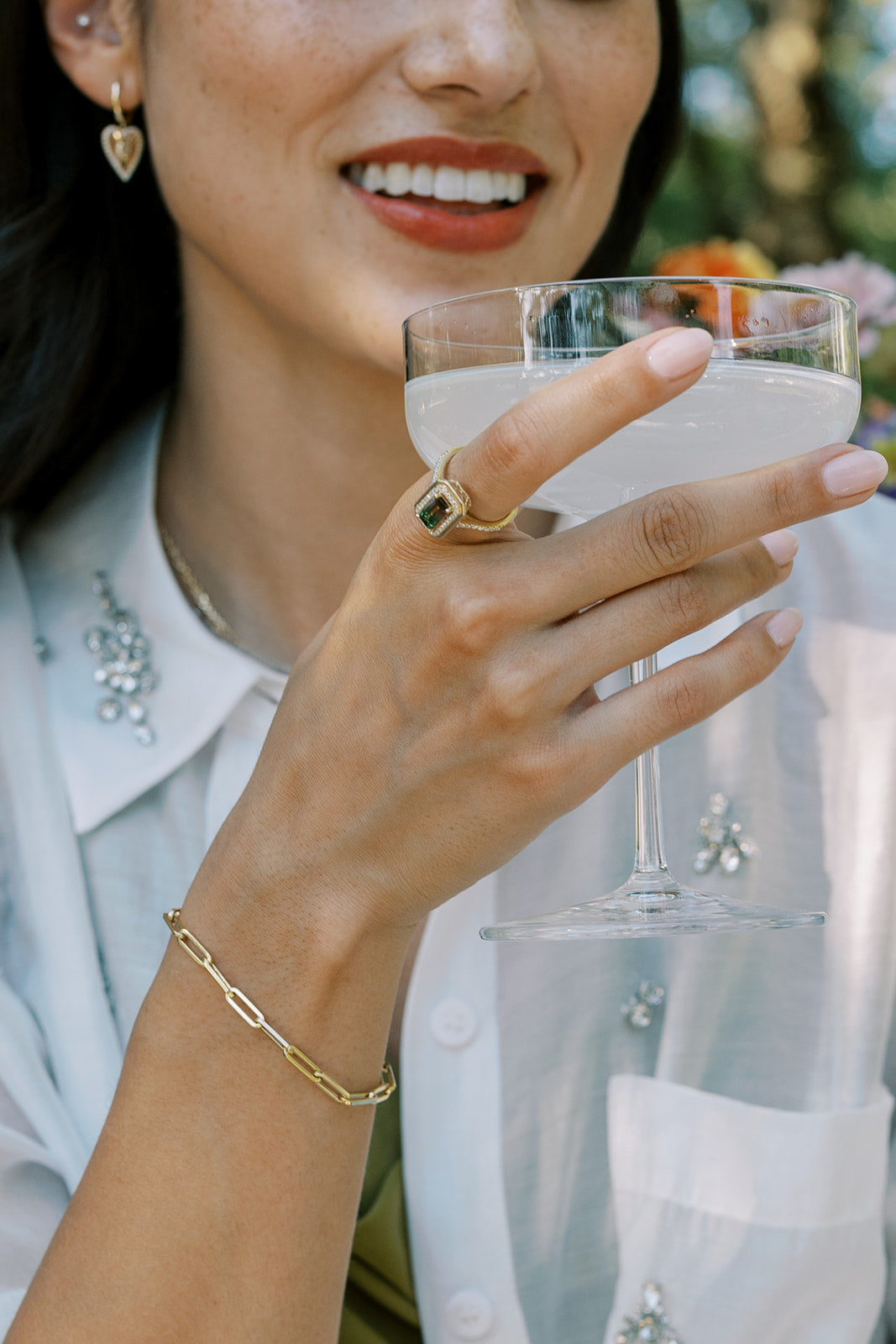 18K Yellow Gold Paperclip Chain Bracelet