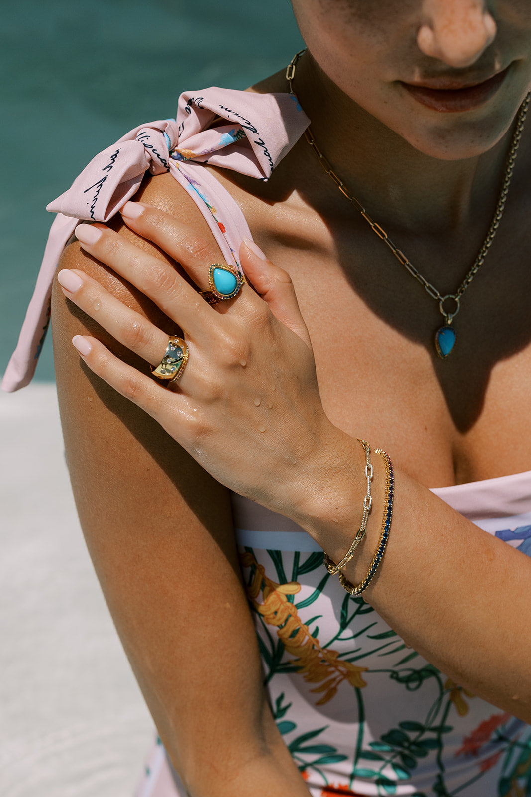 'Over the Rainbow' Petite Sapphire Eternity Band