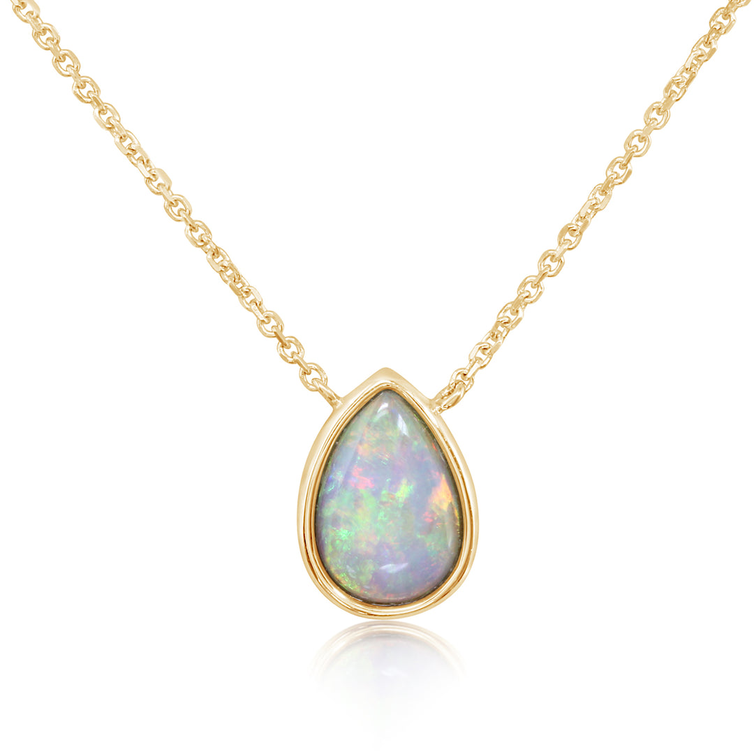 1.16ct Pear Shape Australian Opal Necklace