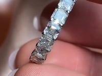 Shared Prong Asscher Cut Diamond Eternity Band