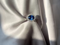 4.04ct Oval Sapphire & Diamond Vintage-Inspired Platinum Ring