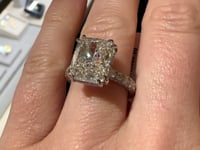 Extraordinary Cushion Diamond Solitaire Engagement Ring