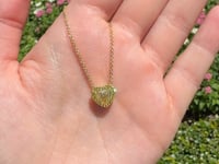 1.04ct Heart Shape Fancy Light Yellow Diamond Slider Pendant in 18K Yellow Gold