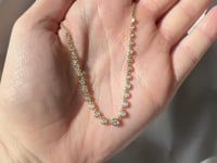 Graduated Bezel Diamond Necklace in 14K Gold