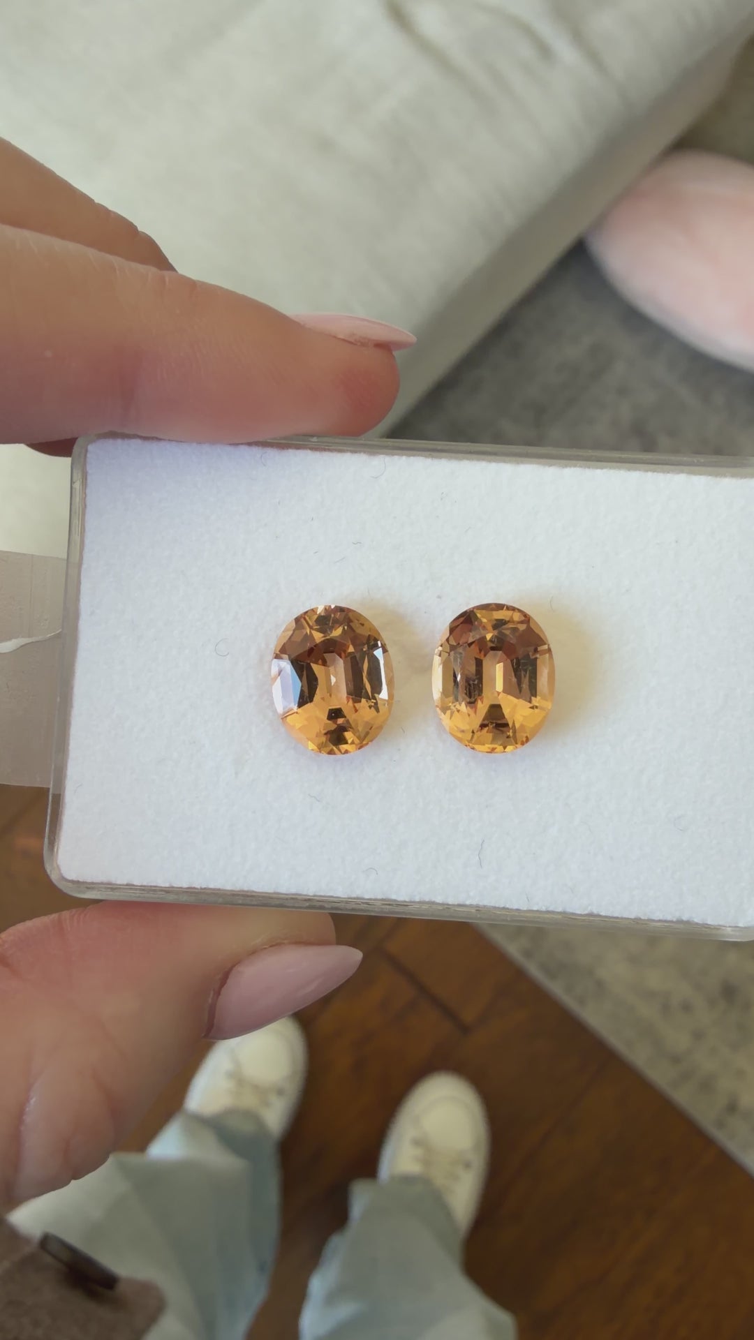 8.81ctw Oval Precious Topaz Pair - Loose