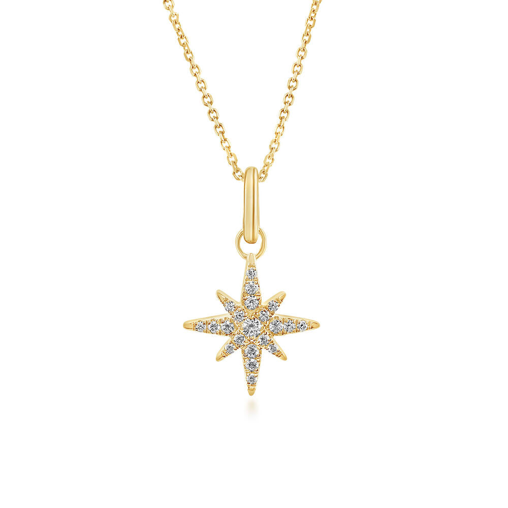 14K Yellow Gold Diamond Pendant/Charm