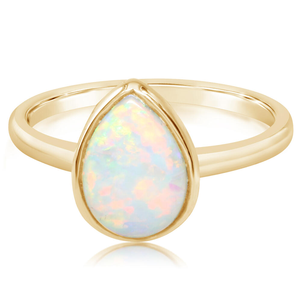 1.16ct Pear Shape Australian Opal Ring