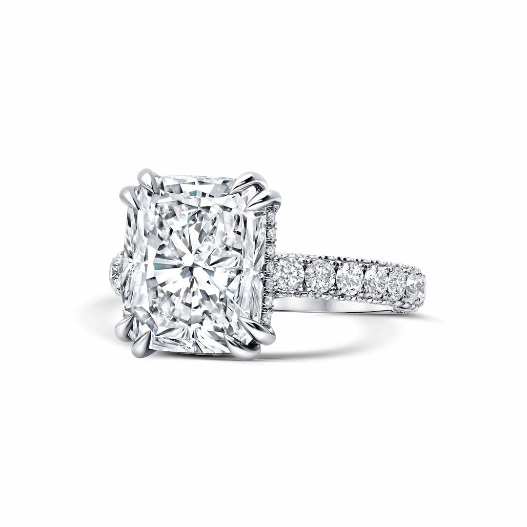 Extraordinary Cushion Diamond Solitaire Engagement Ring