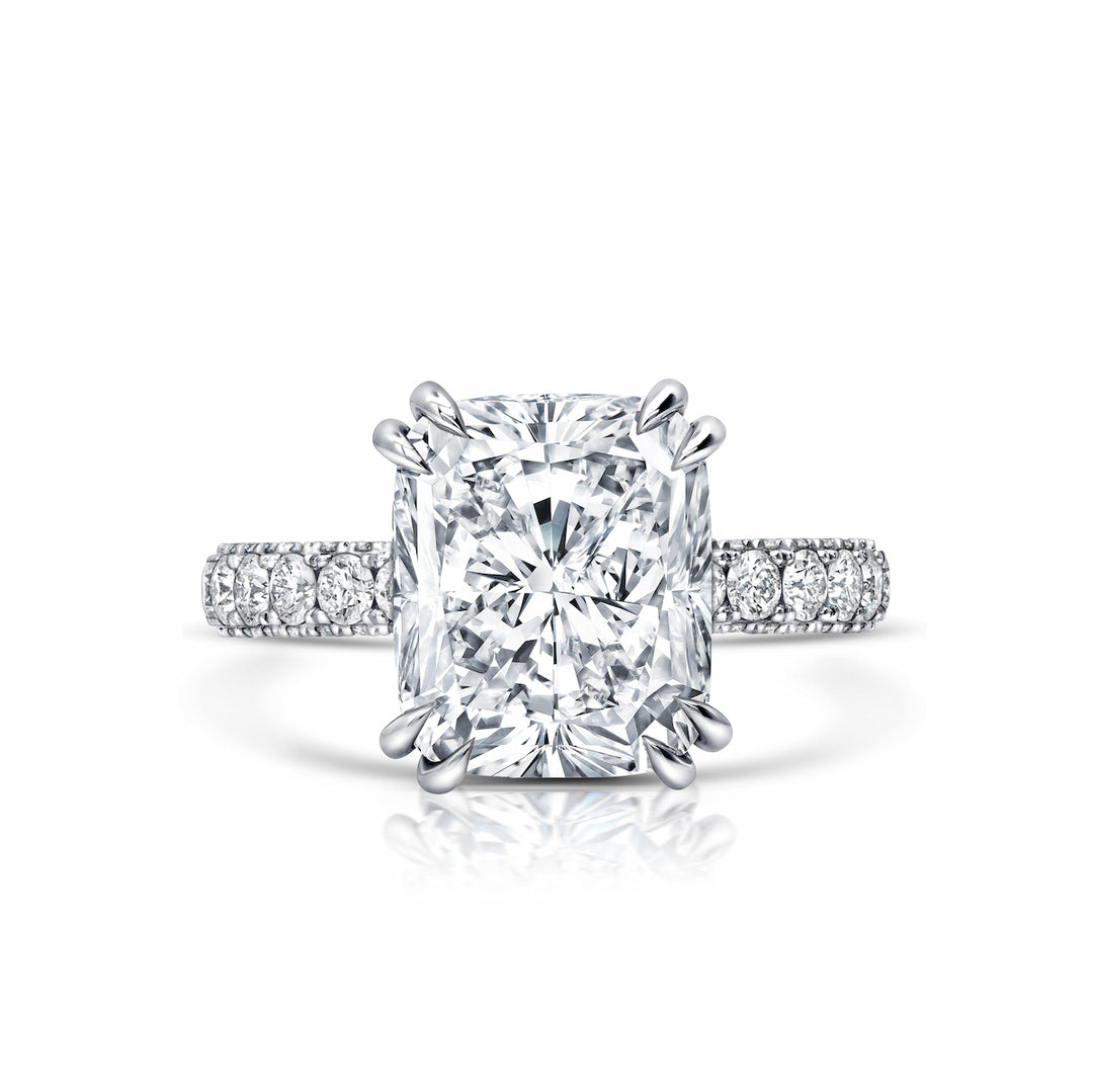 Extraordinary Cushion Diamond Solitaire Engagement Ring