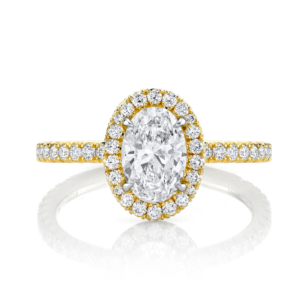 Oval Brilliant Diamond Engagement Ring