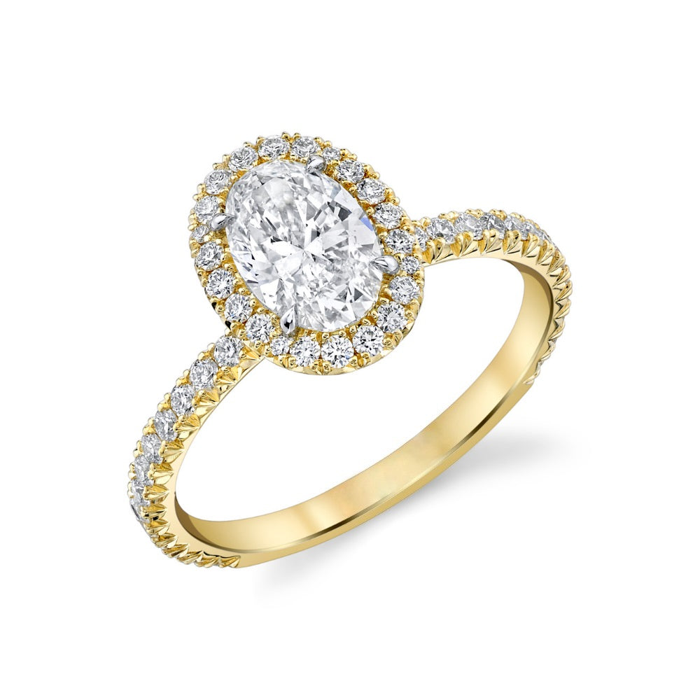 Oval Brilliant Diamond Engagement Ring