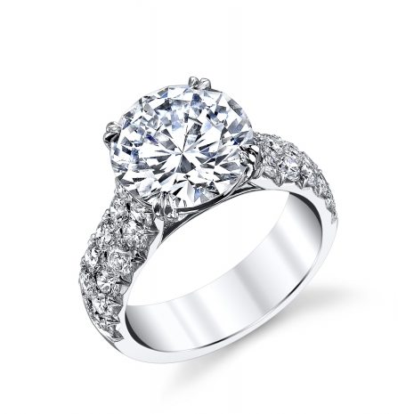 Peek-A-Boo Round Brilliant Diamond Ring | Nicole Mera
